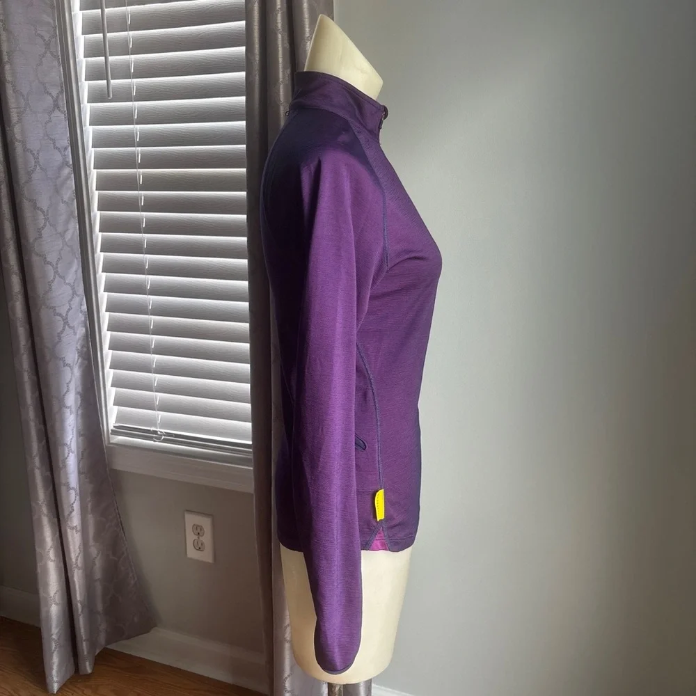 Women's Purple NIKE LiveStrong Dri-Fit Quarter-Zip Top Size Small Athleisure